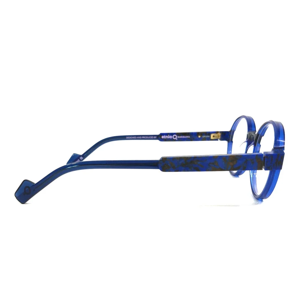 Etnia Barcelona Eyeglasses Frames CHROMA N40 BL Royal Blue Round 48-20-140